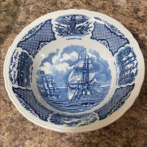 Blue and White Fair Winds Dinnerware Bowl